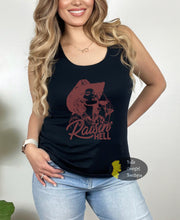 Load image into Gallery viewer, Raisin&#39; Hell Wine Drinking Cowgirl Western Women&#39;s Tank Top
