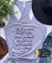 Load image into Gallery viewer, Thought You Should Know Western Country Music Women&#39;s Tank Top
