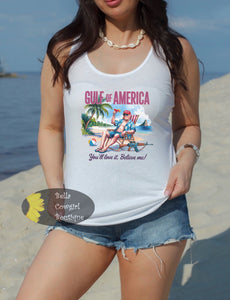 Gulf of America Trump Beach Patriotic Women's Tank Top