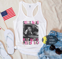 Load image into Gallery viewer, Get In Loser We&#39;re Taking America Back Funny Patriotic Trump Women&#39;s Tank Top
