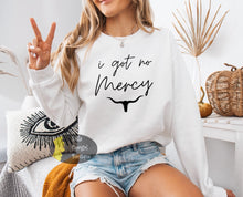 Load image into Gallery viewer, I Got No Mercy Steer Skull Country Music Sweatshirt
