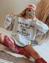 Load image into Gallery viewer, Excuse Me You Look Like You Love Me Country Music Valentine&#39;s Day Sweatshirt
