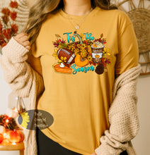 Load image into Gallery viewer, Tis The Season Football Fall Pumpkin Spice Pumpkin Pie Autumn T-Shirt
