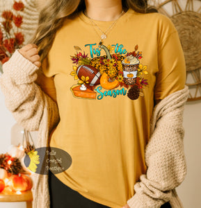 Tis The Season Football Fall Pumpkin Spice Pumpkin Pie Autumn T-Shirt