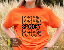 Load image into Gallery viewer, Spooky Mama Stacked Halloween Women&#39;s T-Shirt
