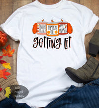 Load image into Gallery viewer, Getting Lit Pumpkin Spice Fall Candles Funny T-Shirt
