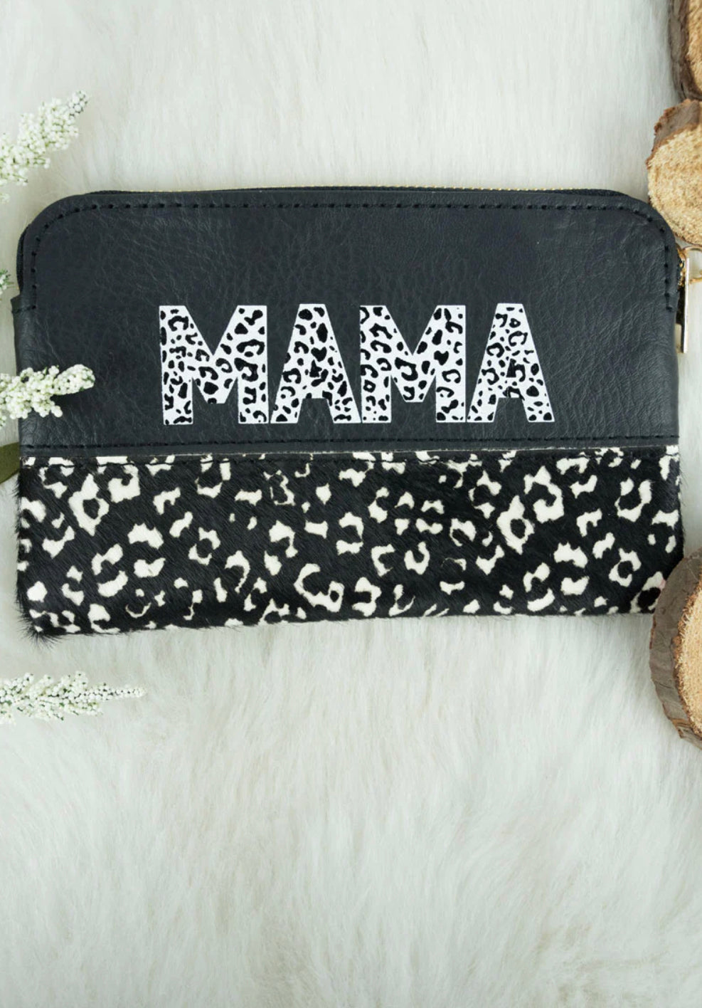 Black Leopard Mama Clutch Bag Bella Cowgirl Boutique